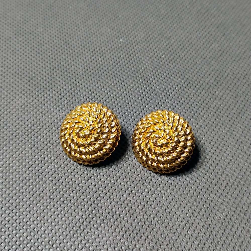Monet Gold-Tone Spiral Earrings